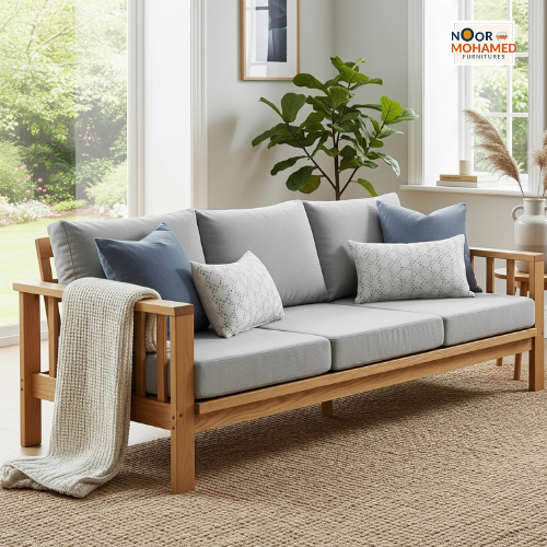 Winster 3 Seater Wooden Sofa