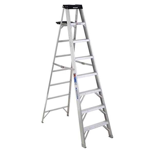 7-Step Foldable Aluminium Ladder with Sure-Hinge Technology