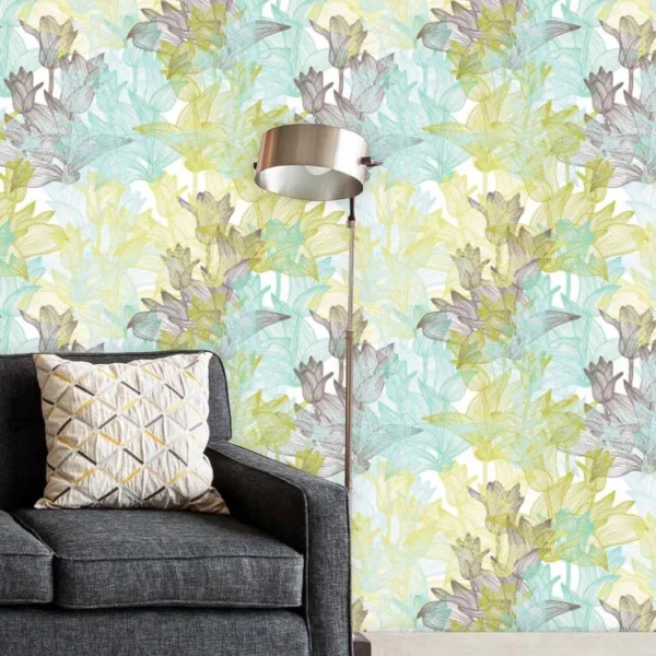 18 Feet Tulip Floral 300 Gsm Wallpaper Roll