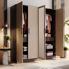 Vespera Engineered Wood Four Door Wardrobe