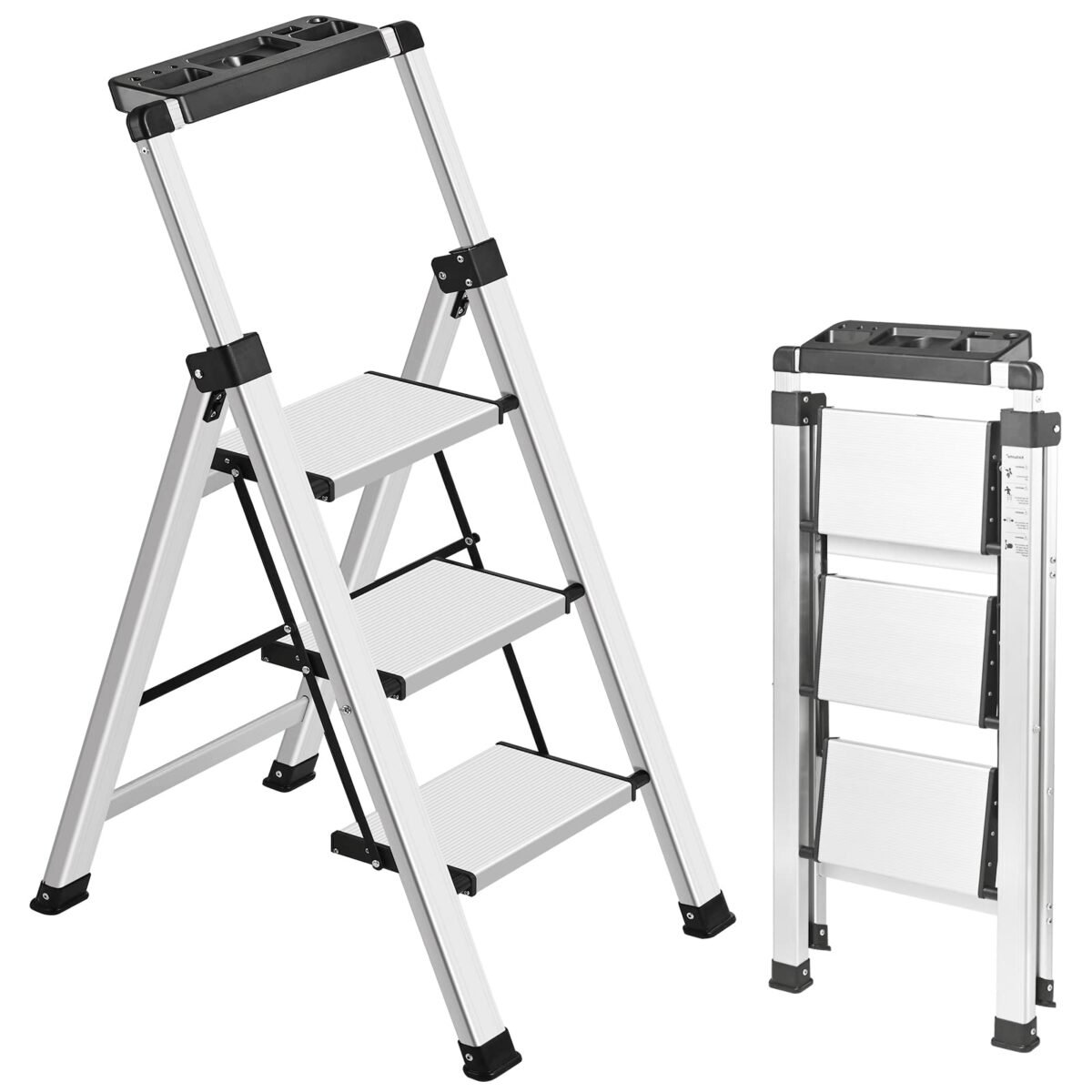 Share This Product Facebook  Email  Twitter  3-Step Foldable Aluminium Ladder with Sure-Hinge Technology