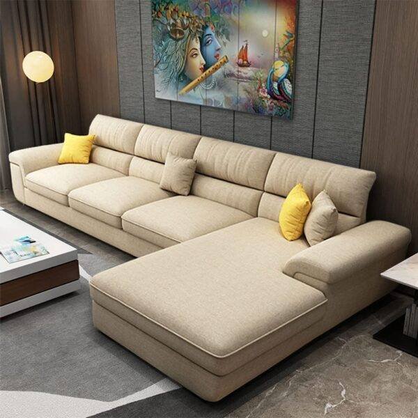 Cosmos L- Shape Sectional Sofa Set with 2 Lounge Chairs and 4 Cushions