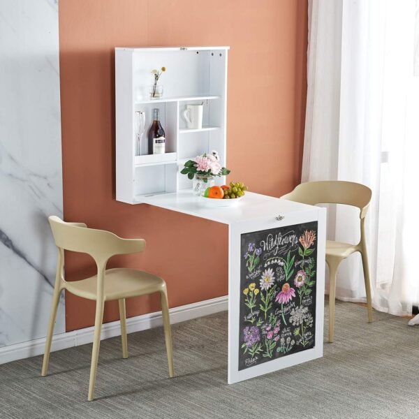 Holger Foldable Wall Mounted Table with Storage