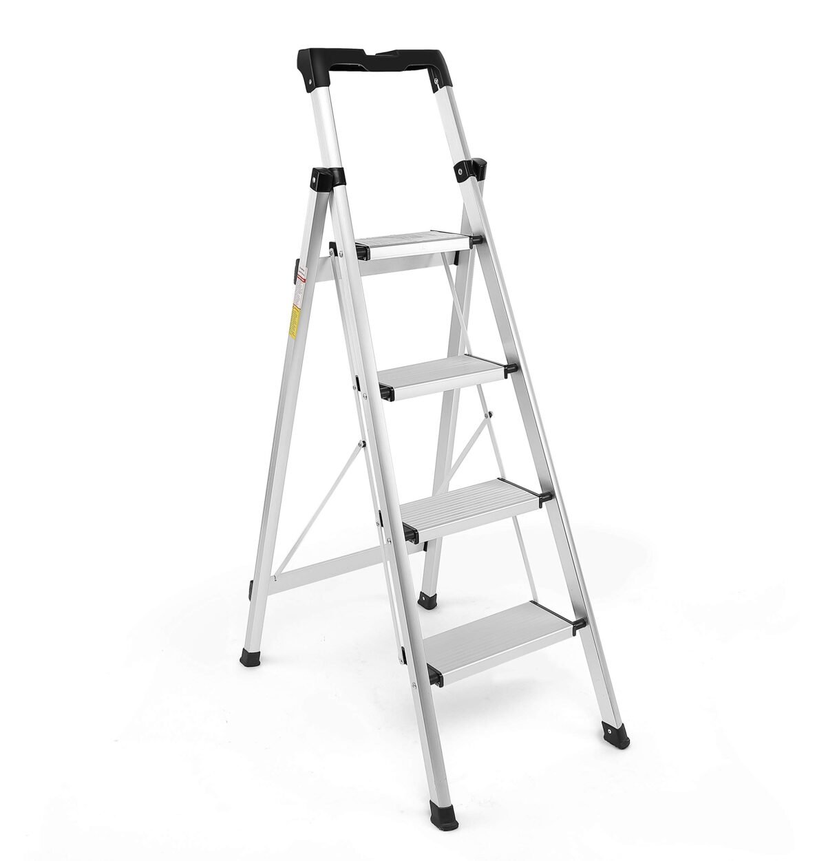 4-Step Foldable Aluminium Ladder with Sure-Hinge Technology