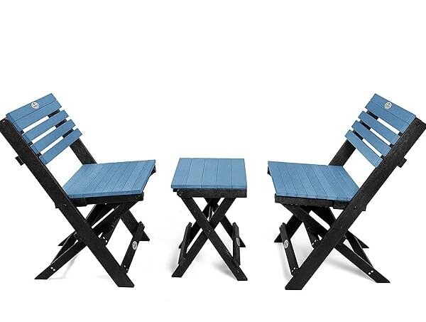 Blue Plastic Eco Azure Folding Chair