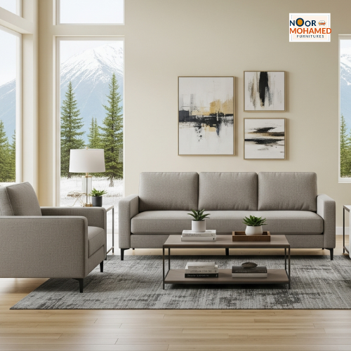 Alaska 3 Seater Living Room Sofa Set with 2 Lounge Chairs