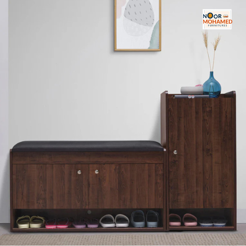 Floreta Wood Shoe Rack With Seat