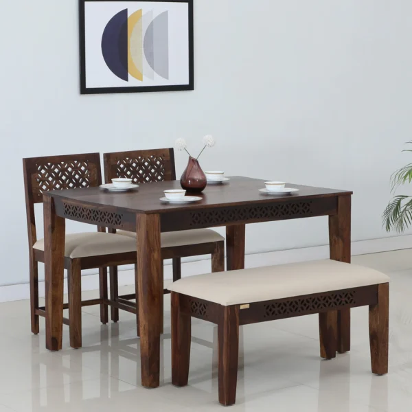 Mcbeth Compact 4 Seater Dining Set with Bench