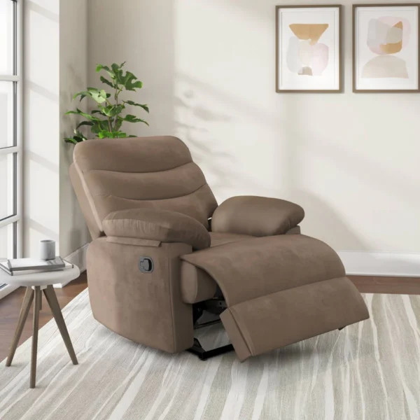 Dinvas Leatherette 1 Seater Manual Recliner Sofa