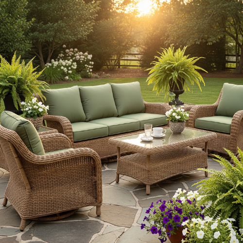 Wicker Seating Outdoor Patio Set