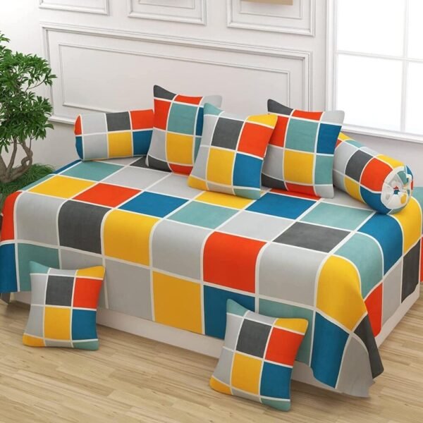 Multicolour Screen Print Floral Pattern Jaipuri Diwan