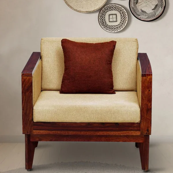 Marriott 1 Seater Wooden Sofa