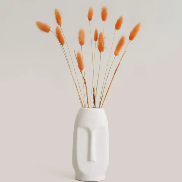Decorative Viso 6 Inch White Ceramic Vase