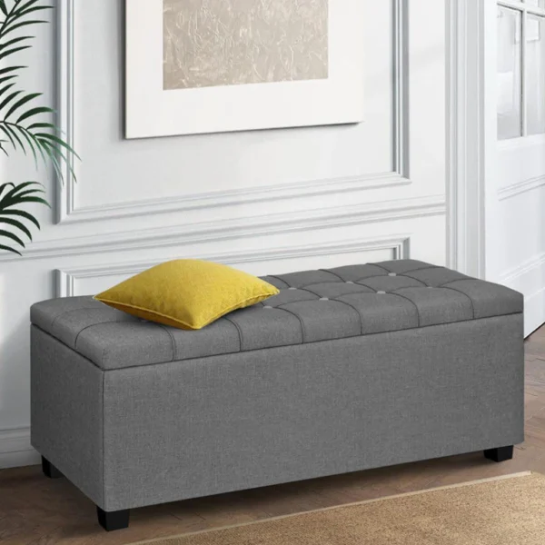 Jade Bench With Storage grey