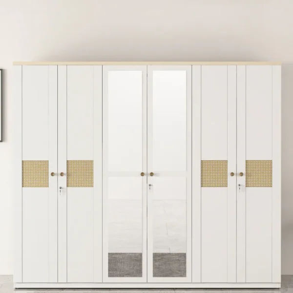 Kayden 4 Door Multi Utility Wardrobe With Lock