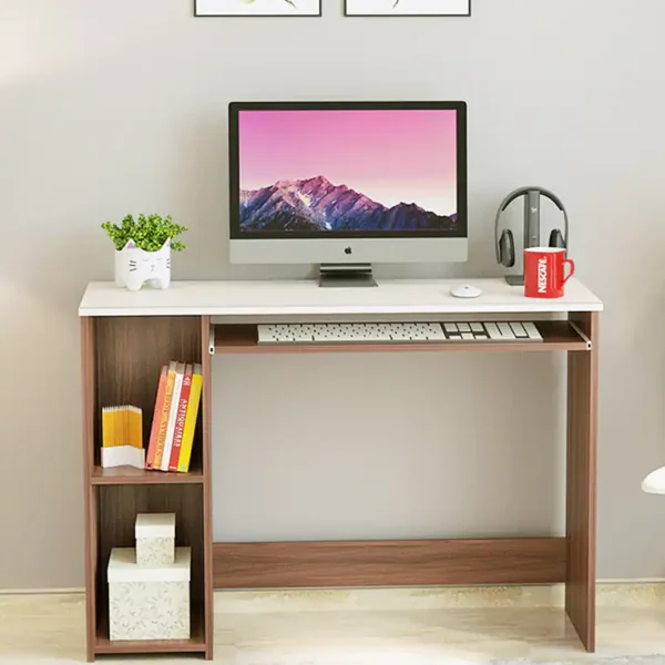 Mallium Computer Table in White Finish