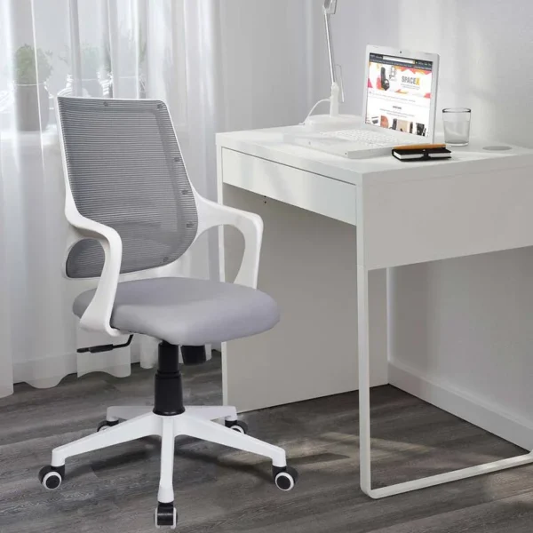 Mono Breathable Mesh Ergonomic Chair in White & Grey Colour