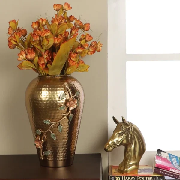 Multicolour Aluminium Akio Round Shape Table Vase