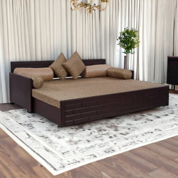 Sereta Sheesham Wood Sofa Cum Bed
