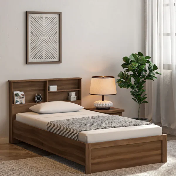 Evaline Single Bed With Box Storage