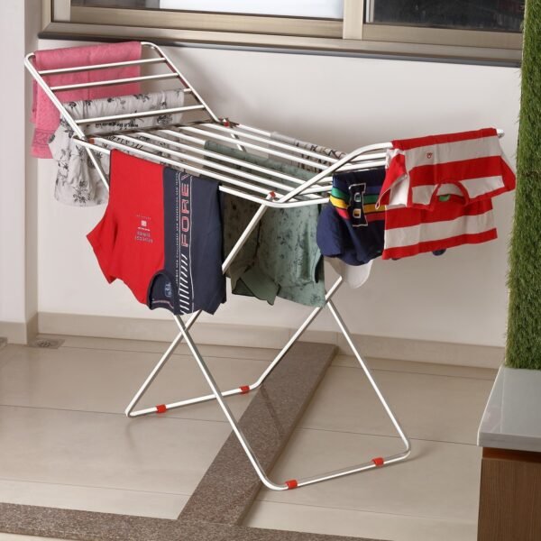 SUNDRY Tuff & Tuff Cloth drying stand Heavy-Base Stainless Steel Cloth stand for drying clothes
