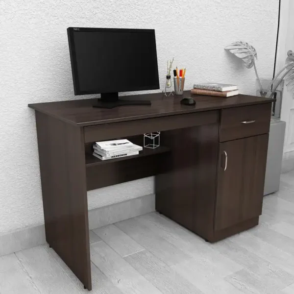Jolt Computer Table in Dark Walnut Finish