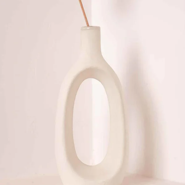 White Ceramic Jackie Table Vases